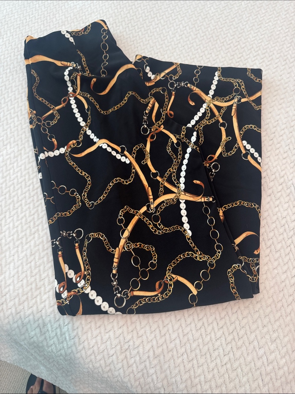 Never worn~ Boston Proper beyond travel Palazzo Pants Status Pearls print - Picture 2 of 6